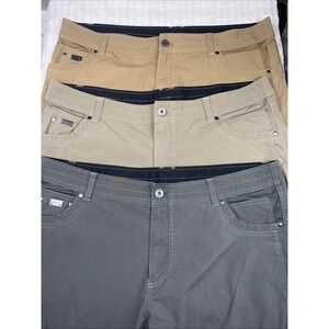 Kuhl Free Radikl Pants Bundle of 3 Mens 42x32 Gray Beige Tan Outdoor Hiking NICE